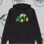 Худі чорне з трактором  John Deere