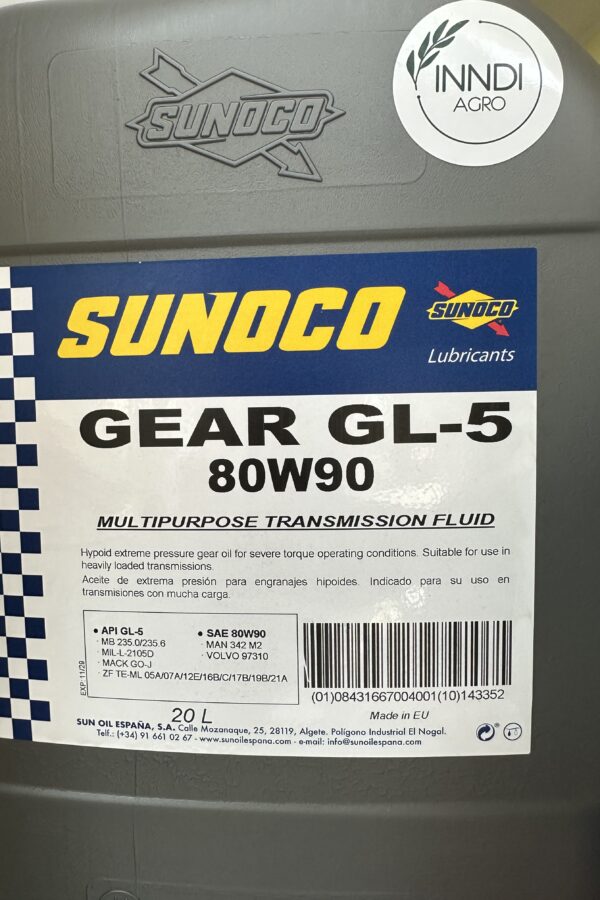 Олива SUNOCO GEAR GL-5 SAE 80W90 20л
