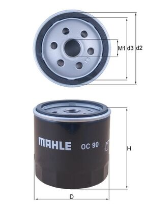 Фільтр оливи Mahle OC90